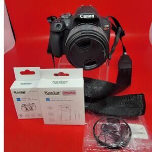Canon EOS Rebel T7 DSLR Camera Sigma 30mm f/1.4 Lens Strap New Battery & Charger